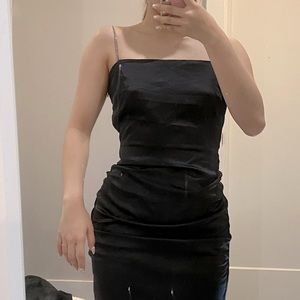 Nasty Gal black dress with diamond strap size XS